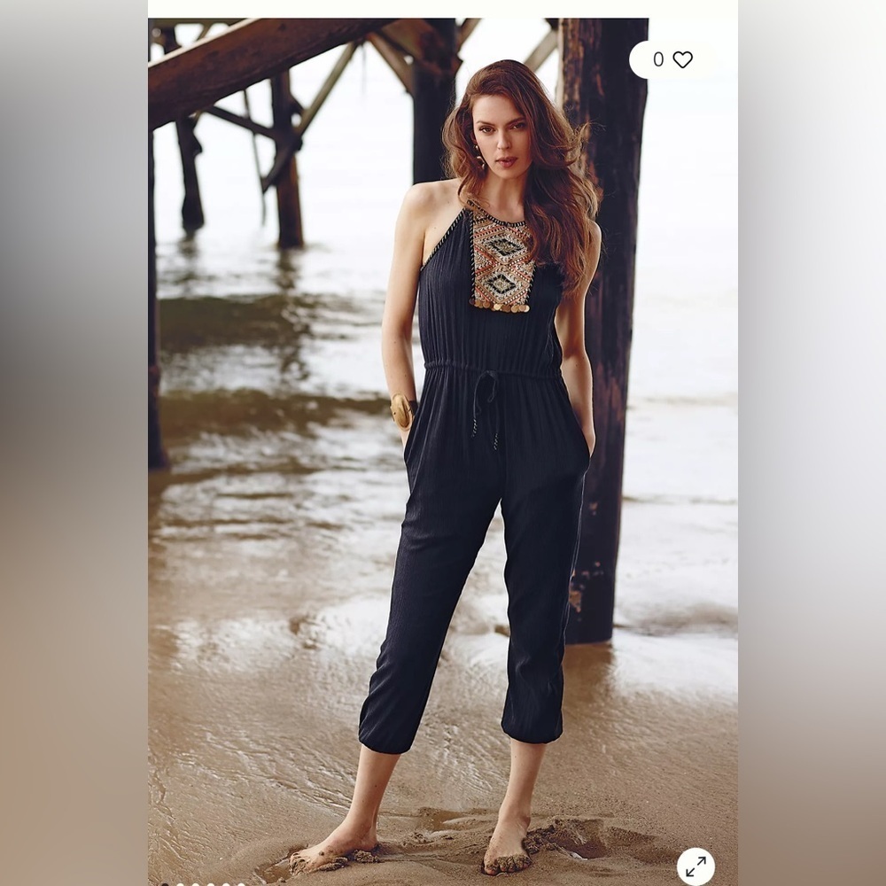 Anthropologie Women's Black Jumpsuit